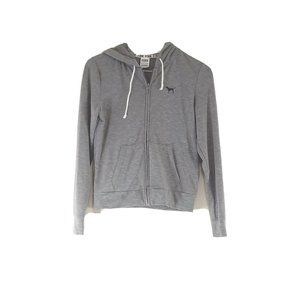 PINK VICTORIA SECRET Women GRAY GREY XS EXTRA SMALL Sweatshirt  Preowned  HOODIE